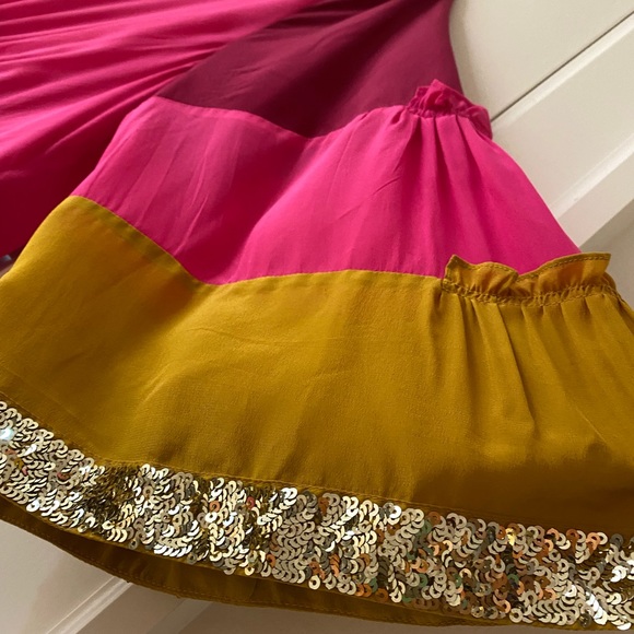 Figure xs silk lined colorblock loose fit dress - Picture 7 of 8